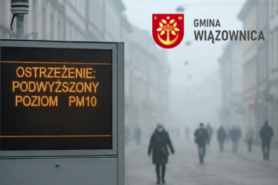Powiadomienie o przekroczeniu poziomu informowania dla pyłu zawieszonego PM10 w powietrzu