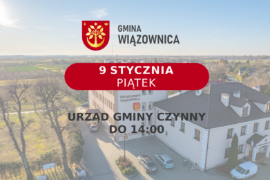 INFORMACJA O SKRÓCONYM CZASIE PRACY URZĘDU GMINY