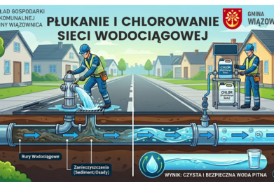 PŁUKANIE I CHLOROWANIE SIECI WODOCIĄGOWEJ ZAPAŁÓW-SURMACZÓWKA
